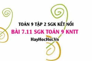 Bài 7.11 SGK Toán 9 tập 2 Kết nối tri thức